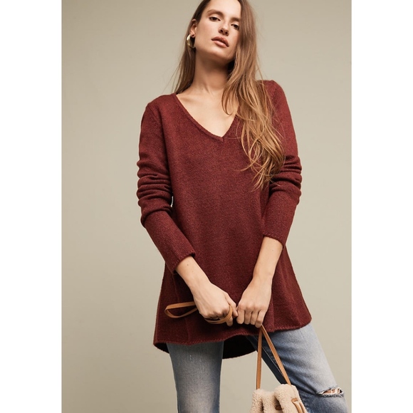 Anthropologie Sweaters - Anthropologie Maddy Pointelle-Back Tunic Sweater